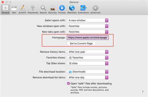 change  safari homepage  mac iphone  ipad