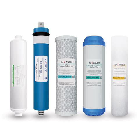Max Water Replacement Filter Set For Standard 5 Stage Reverse Osmosis