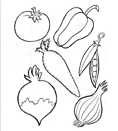 dibujos  imprimir  colorear verduras  colorear