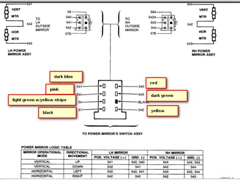 ford power mirror switch wiring diagram justanswer