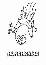 Honchkrow Pokemon Coloring Pages Hellokids Dark Selected Lovely Print Color Has sketch template