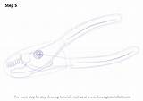 Step Drawing Plier Draw Pliers Tools Enhance Complete Figure sketch template
