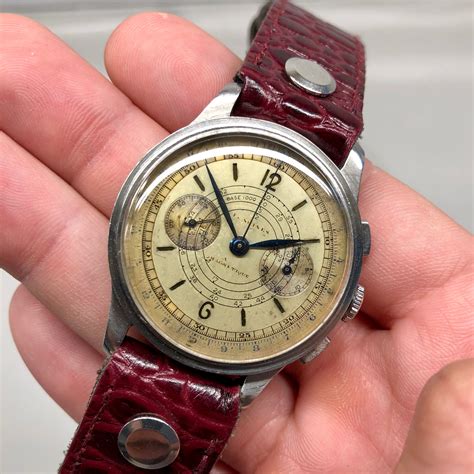 vintage longines zn stainless steel sandwhich dial chronograph mm wristwatch hashtag