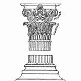 Coloring Pages Greece Ancient Surfnetkids Top Corinthian Column sketch template