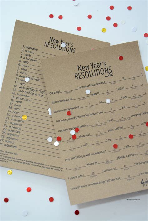 new year s eve resolutions game the idea room