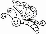 Butterfly Coloring Cute Pages Printable Getdrawings sketch template