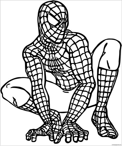 spiderman color pages printable printable templates