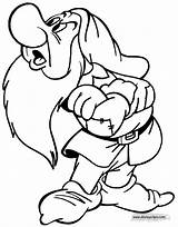 Grumpy Dwarf Disney sketch template