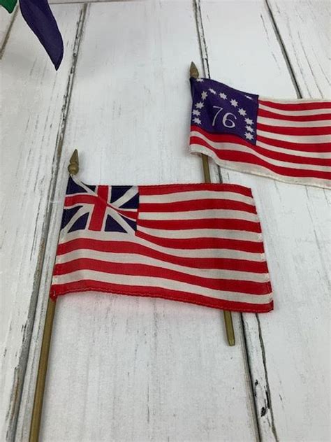 vintage mini colonial flags american revolution mini flags etsy
