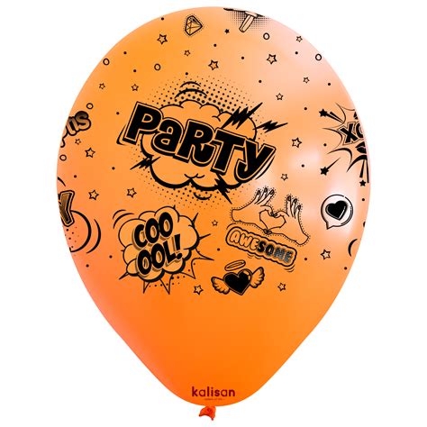 happy birthday pop art printed latex balloon kalisan balloon