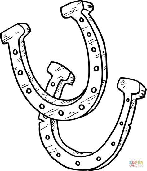 printable horseshoe coloring pages  printable