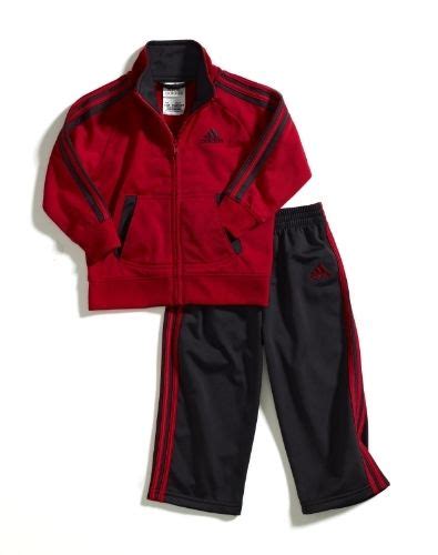 adidas baby boys infant fashion tricot set red  months adidas httpwwwamazoncomdp
