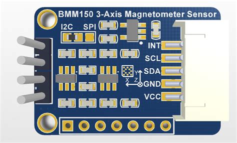 bmm  axis magnetometer sensor waveshare wiki