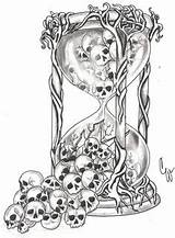 Hourglass Tattoo Broken Sketch Drawing Skull Designs Template Drawings Glass Coloring Pages Tattoos Deviantart Skulls Sketches Paintingvalley Draw sketch template