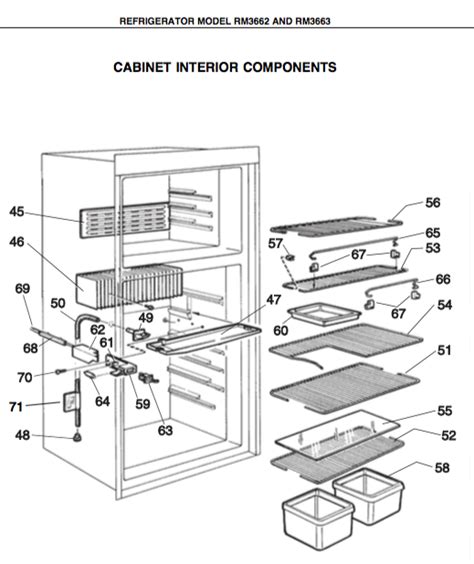 dometic rv refrigerator parts diagram