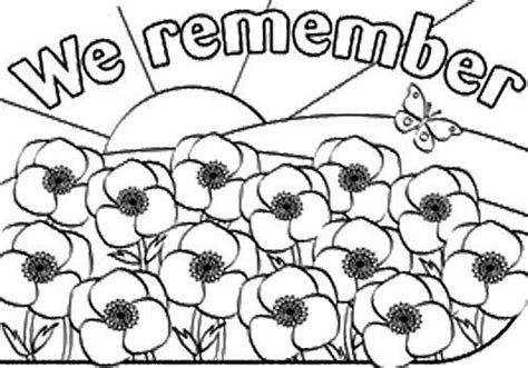 remembrance day holidays coloring page remembrance day pinterest