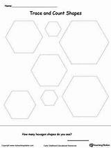 Hexagon Shapes Worksheets Shape Printable Preschool Pentagon Worksheet Trace Count Oval Tracing Toddlers Activities Coloring Different Practice Crafts Kindergarten Recognition sketch template