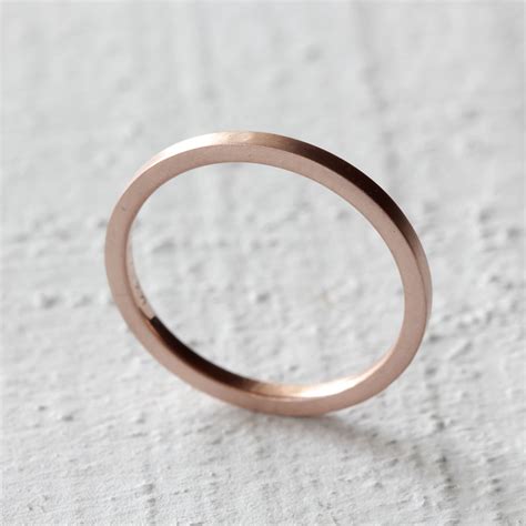 rose gold square band simple flat wedding band praxis jewelry
