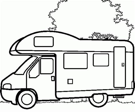 truck  house truck car coloring pages camper drawing camping