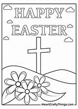 Easter Religious Coloring Pages Printable Happy Cross Died sketch template