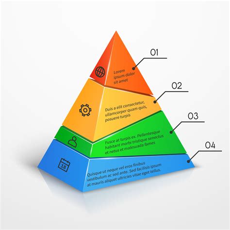 layers hierarchy pyramid chart vector  infographic templat  microvector
