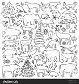 Forest Coloring Animals Pages Doodle Animal Color Printable Vector Sheets Adults Getcolorings Wild Bubakids Preschool Royalty sketch template