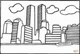 Twin Towers Coloring Trade Center Pages Before Wtc Printable 11th September Color Kids Drawing Clipart Sheets Skyscraper Patriots Remembrance sketch template