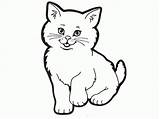 Cat Coloring Outline Printable Color Clipart Pages Drawing Print Cats Sheet Kids Anbu Popular Library Coloringhome sketch template