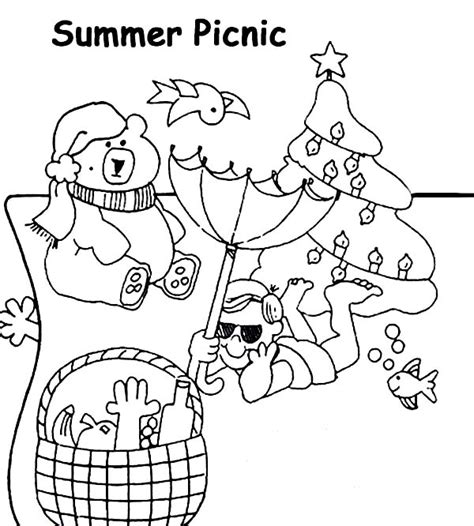 picnic blanket coloring page coloring pages