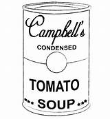 Coloring Soup Drawing Campbell Campbells Soda Colorier Boite Getdrawings Pages Getcolorings Soupe Warhol Tableau Choisir Un sketch template