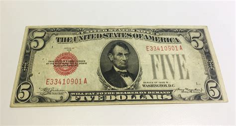 dollar bill red seal united states note