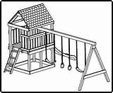 Plans Gym Jungle Swing Set Playhouse Kids Playset Wooden Drawing Plan Play House Build Pdf Deluxe Cubbyhouse Guides Equipment Featured sketch template