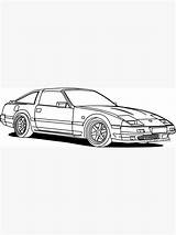 Outlines 300zx Z31 Poster Redbubble sketch template
