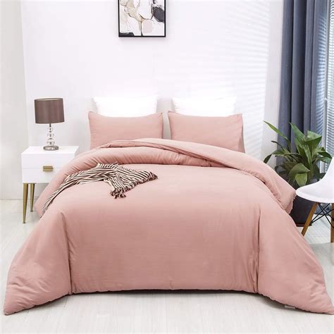 Cottonight Pink Comforter Set Queen Blush Pink Bedding
