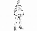 Last Ellie Character Coloring sketch template