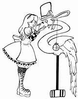 Alice Wonderland Wunderland Ausmalbilder Bing Maravillas Drawing Conejo Flamenco Reina Getdrawings sketch template