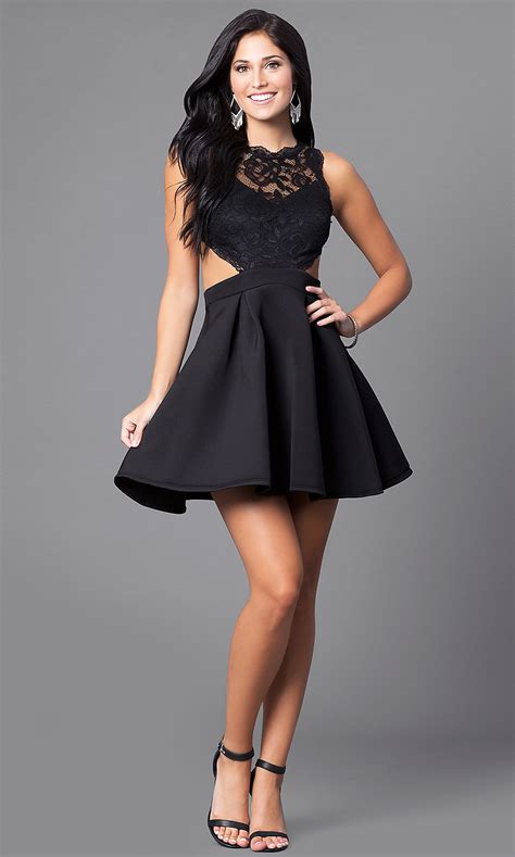 Short Mock Two Piece Cheap Homecoming Dress Promgirl