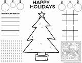 Christmas Coloring Pages Placemats Printable Activity Sheets Pdf Cute sketch template