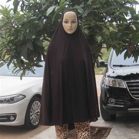 2018 fashion knee length long khimar 50 hijab niqaab abaya veil jilbab