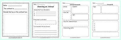 writing unit  study animal research project  curriculum corner