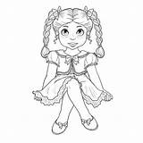Coloring Sitting Girl Colouring Pages Digi Stamps Bench Choose Board Drawing Digital sketch template