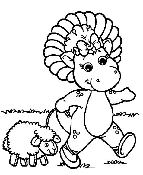 print barney coloring pages  color