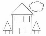 Coloring House Pages Houses Homes Shapes Dwellings Buildings Ws School First sketch template