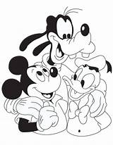 Donald Minnie Goofy Pluto Micky Getdrawings Kleurplaat Gratuit Mewarn11 Ancenscp Clipartmag sketch template