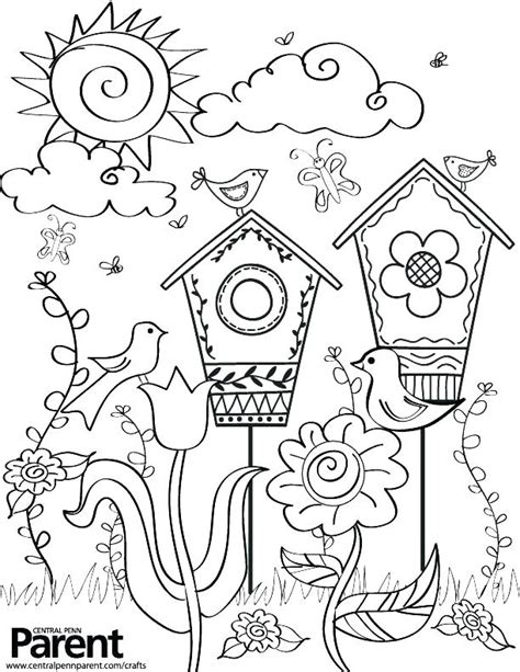 spring coloring pages  kids  getcoloringscom  printable