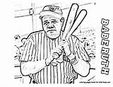Coloring Baseball Ruth Babe Yankees Player Pages Mlb Kids Clipart Comments Library Sports Popular Coloringhome sketch template