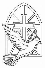Holy Religious Dove Baptism Craft Jesus sketch template