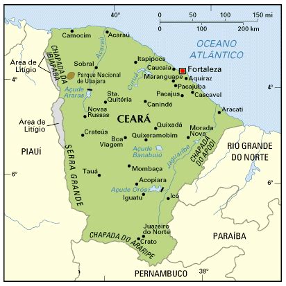 map  fortaleza  ceara brazil