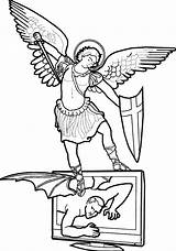 Michael St Archangel Coloring Saint Clipart Pages Tattoo Catholic Printable Miguel San Tattoos Sketch Clipground Choose Board Cliparts Saints sketch template