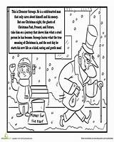 Christmas Carol Dickens Scrooge Coloring Charles Ebenezer Book Man Pages Colouring Color Mickey Cold Worksheet Worksheets School Barbie He Night sketch template